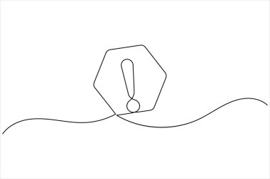 Ünlem işareti bir satır resim asgari aralıksız çizgi ana çizgi simgesi çizer