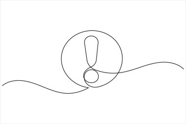 Ünlem işareti bir satır resim asgari aralıksız çizgi ana çizgi simgesi çizer