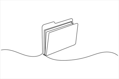 İzole edilmiş dış hat vektör simgesinin sürekli bir satır çizimi