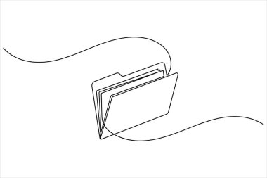 İzole edilmiş dış hat vektör simgesinin sürekli bir satır çizimi