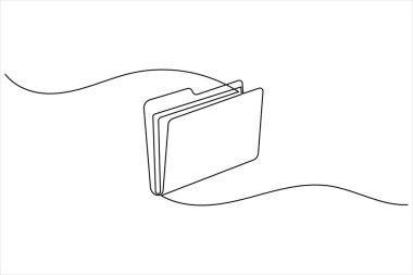 İzole edilmiş dış hat vektör simgesinin sürekli bir satır çizimi