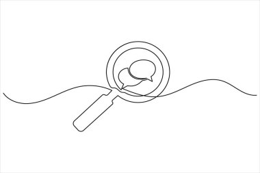 Büyüteç sürekli olarak izole edilmiş dış hat vektör simgesini çiziyor