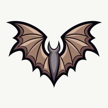 Bir çift deri dokuya ve ayrıntılı damar elementine sahip bir çift yarasa kanadı. Yapay zeka üretildi. Vektör simgesi