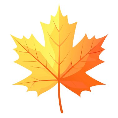 Çok güzel. parlak renkli doğal sonbahar kuru kıvrımlı akçaağaç yaprağı sarıda. Turuncu. Kırmızı tonlar açık. Yapay zeka üretildi. Vektör simgesi