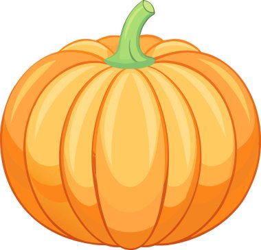 Yüksek çözünürlüklü balkabağı, sonbahar ve Cadılar Bayramı temalı yapay zeka tasarımları için şeffaf arka planda izole edildi. Vektör simgesi