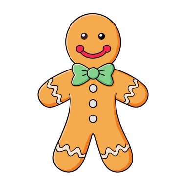 Noel tatili için zencefilli kurabiye. Yapay zeka üretildi. Vektör simgesi