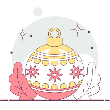 Altın Noel süsü Bokeh ışıkları. Yapay zeka üretildi. Vektör simgesi