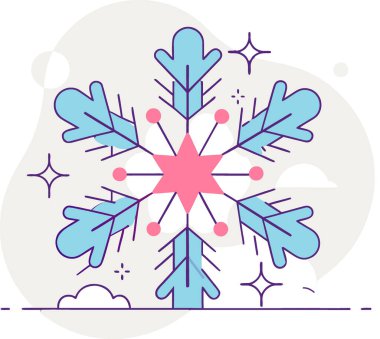 Altın kar tanesi kış tatili dekorasyonu şeffaf arka plan. Yapay zeka üretildi. Vektör simgesi