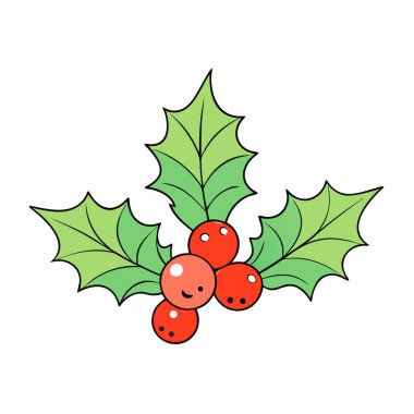 Kutsal böğürtlenler şenlik sezonunu kutluyor. Yapay zeka üretildi. Vektör simgesi