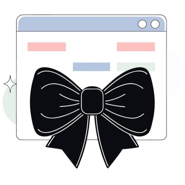 Basit Kara Yay Silueti Grafik Tasarım Elementi yapay zeka tarafından oluşturuldu. Vektör simgesi