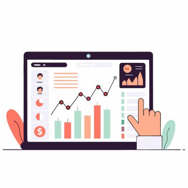 A futuristic financial analysis interface showcasing global stock market data. AI generated. Vector icon
