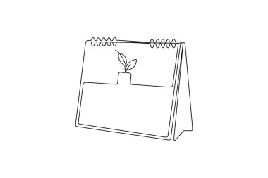 Sevgililer Günü 'nün tek satır sanatını gösteren masa takvimi