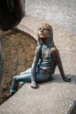 Avrupa 'da bronz heykel manzarası 