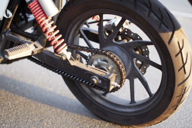 Motosiklet tekerlek yakın çekim