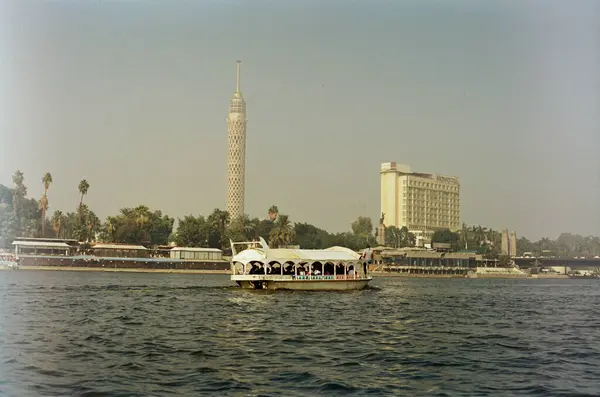 エジプト川ナイル カイロ市 35Mmフィルム写真 — ストック写真