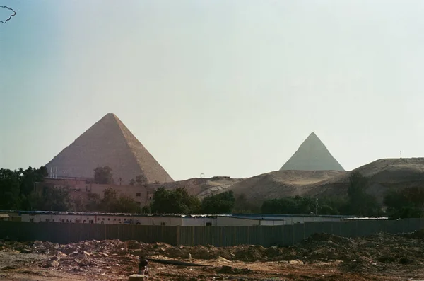 Pyramida Gízy Egyptě Filmová Fotografie — Stock fotografie