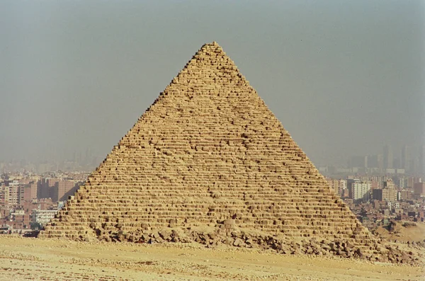 Pyramida Gízy Egyptě Filmová Fotografie — Stock fotografie