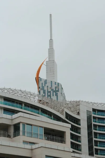 Kraj Gruziński Budynki Architektury Miejskiej Batumi Kontrowersyjna Wieża Batumi — Zdjęcie stockowe