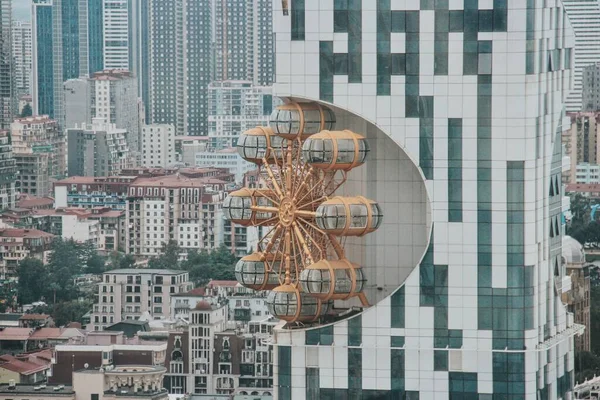 Georgië Land Batumi Stad Architectuur Gebouwen Controversiële Batumi Toren Met — Stockfoto