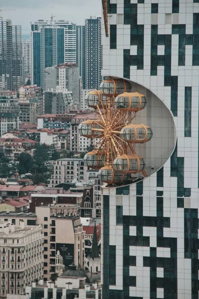 Γεωργία Χώρα Batumi Πόλη Αρχιτεκτονική Κτίρια Αμφιλεγόμενη Batumi Tower Τροχό — Φωτογραφία Αρχείου