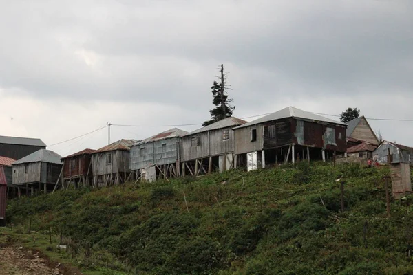 Maisons Village Dans Paysage Rural Dans Les Montagnes Géorgie Gomis — Photo