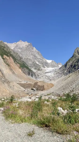 Ledovec Shkhara Kavkaz Gruzínské Hory Svaneti — Stock fotografie