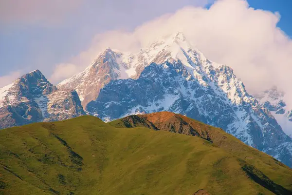 Kavkazské Hory Gruzínské Hory Svanětské Hory Mraky Ushba — Stock fotografie