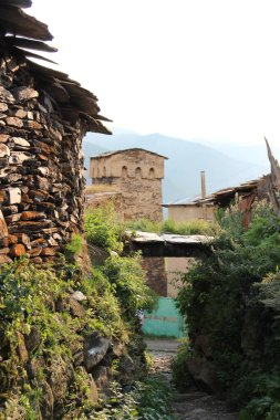 Gürcü Ushguli mimarisi. Köydeki svan kuleleri 