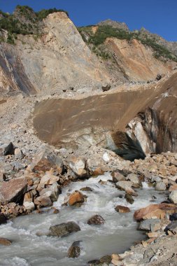 Soyut desen, buzul dokusu, buzdağı yüzeyi, kirli buz arkaplanı. 