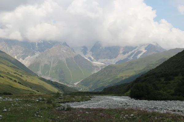 Gürcistan Dağları Svaneti Dağları Inguri Nehri — Stok fotoğraf