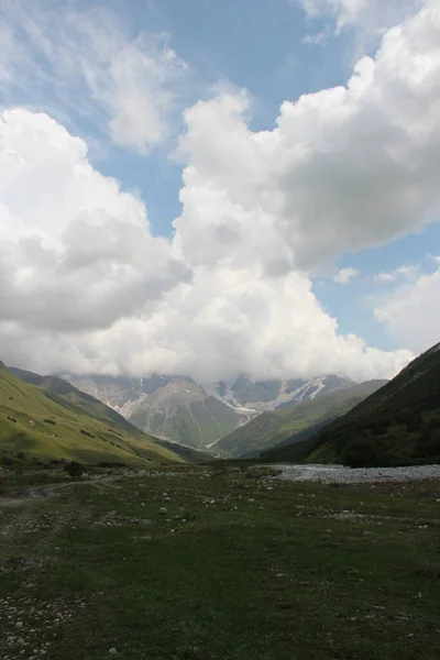 Gruzínské Hory Hory Svaneti Řeka Inguri — Stock fotografie