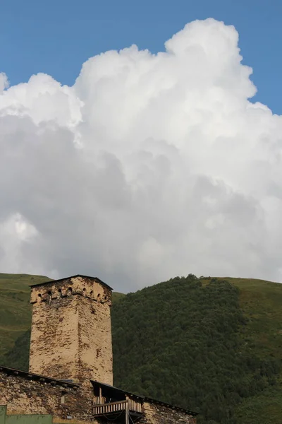 Georgian Ushguli Architecture Svan Towers Village — Stock Photo, Image