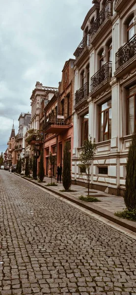 Gebäude Der Alten Stadtarchitektur Und Straße — Stockfoto