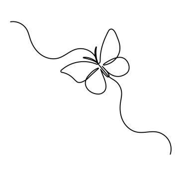 Kelebek simgesi sürekli bir çizgi çizer.