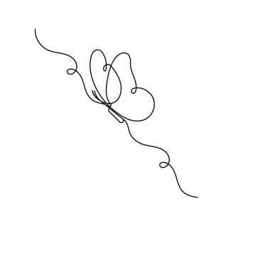 Kelebek simgesi sürekli bir çizgi çizer.