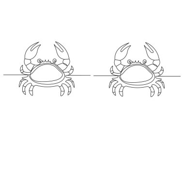 Yengeç simgesi sürekli bir çizgi çizer. 