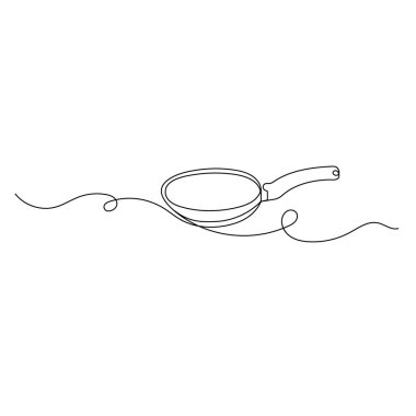 Tek çizgi resim simgesi kızartılıyor. Ana hatlı vektör illüstrasyonunun tek çizgi çizimi sürekli.