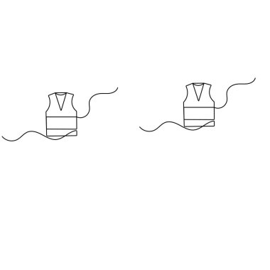 Can yelekleri simgesi sürekli bir çizgi çizer.