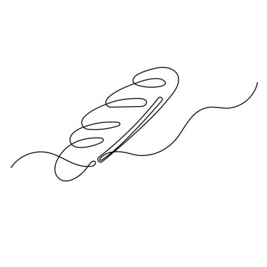 Uzun somun ekmek ikonu sürekli bir çizgi çizer.