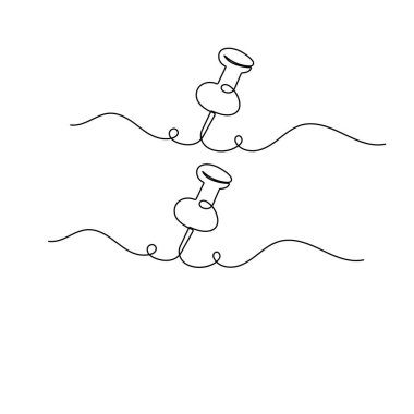 Bir itme çubuğu simgesinin sürekli çizimi