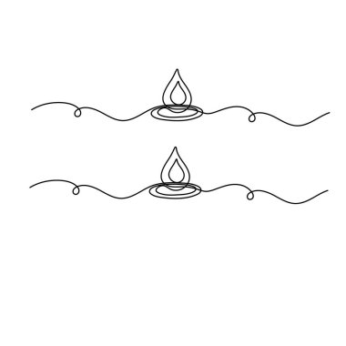 Bir su damlasının sürekli çizimi ve beyaz arkaplanda izole edilmiş bir dalga.