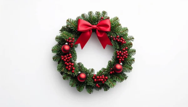 Beyaz Kurdeleli Noel Çelengi