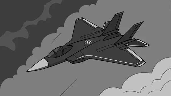 Modern görünmez savaş uçağı çizimleri açısal kanatları ve bulutlu gökyüzünde uçan ikiz dengeleyiciler gelişmiş havacılık teknolojileri ve askeri uzay tasarımları sergiliyor.