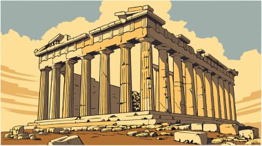 Atina 'daki Partenon' un zamansız güzelliğini keşfedin. Antik Yunan mimari sütunlarını, harabeleri ve kültürel mirası dramatik gökyüzü ve tarihi ihtişamıyla sergileyin.