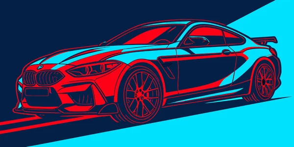 bmw m4 spor araba dijital sanat eserleri otomotiv markalaşması, editoryal kullanım, showroom görselleri ve modern tasarım sunumları için ideal dinamik tasarım ve renkler içerir.