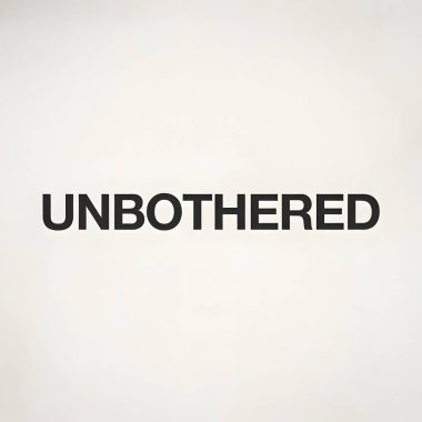 Minimalist siyah-beyaz tipografi grafiği. 