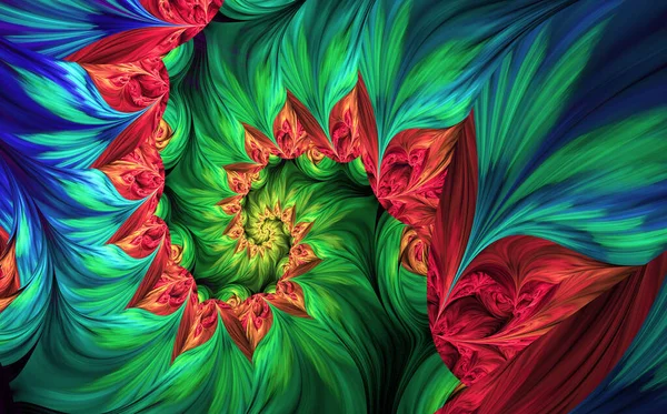 Abstracte Fractal Patronen Vormen Mysterieuze Psychedelische Ontspanning Patroon Dynamisch Stromende — Stockfoto