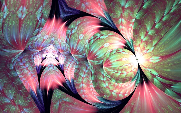 Abstract fractal patterns and shapes.Mysterious psychedelic relaxation pattern. Dynamic flowing natural forms. Sacred geometry.Mystical spirals. Bright colors in the hippie style.