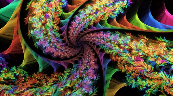 Abstract Fractal Patterns Shapes Infinite Universe Mysterious Psychedelic Relaxation Pattern — Stock Photo, Image