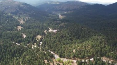 Yoğun köknar ormanı kayan tepeleri ve vadileri kaplarken, dolambaçlı toprak bir yol Yunanistan ve Avrupa 'da görülebilen araçlar olmadan el değmemiş araziyi geçiyor..